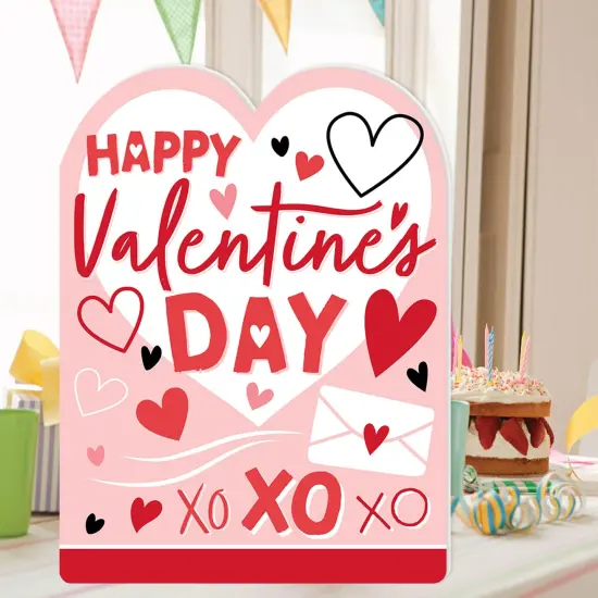 Big Dot of Happiness Happy Valentine's Day - Kids Valentine's Day Giant Greeting Card - Big Shaped Jumborific Card {3}