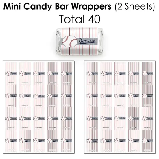 Big Dot of Happiness Batter Up - Baseball - Baby Shower or Birthday Party Candy Favor Sticker Kit - 304 Pieces {4}