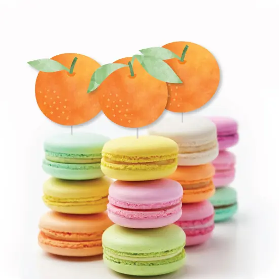 Big Dot of Happiness Little Clementine - DIY Shaped Orange Citrus Baby Shower or Birthday Party Cut-Outs - 24 Count {4}