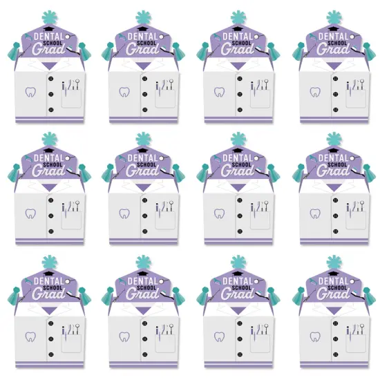 Big Dot of Happiness Dental School Grad - Treat Box Party Favors - Dentistry and Hygienist Graduation Party Goodie Gable Boxes - Set of 12 {6}