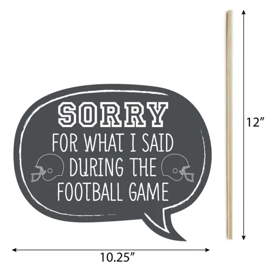 Big Dot of Happiness Funny End Zone - Football - Tailgating Party Photo Booth Props Kit - 10 Piece {6}