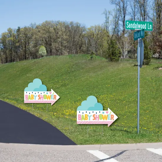 Big Dot of Happiness Colorful Baby Shower - Gender Neutral Party Yard Sign with Stakes - Double Sided Outdoor Lawn Sign - Set of 3 {6}