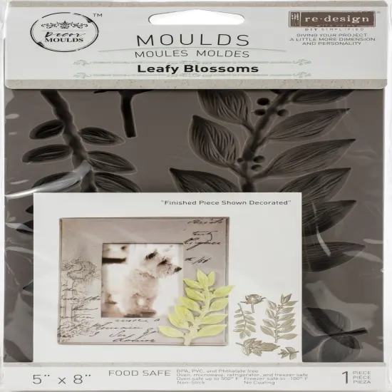 Prima Marketing Re-Design Mould 5"X8"X8mm-Leafy Blossoms {1}