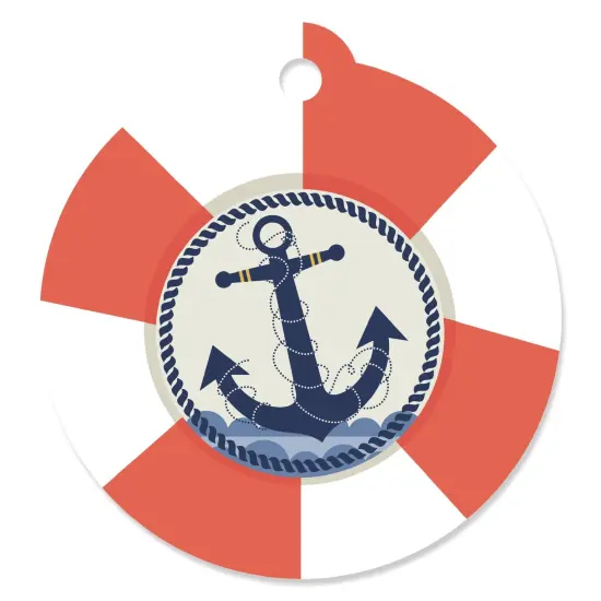 Big Dot of Happiness Ahoy - Nautical - Baby Shower or Birthday Party Favor Gift Tags (Set of 20) {1}