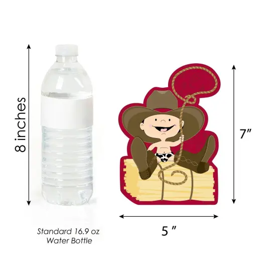 Big Dot of Happiness Little Cowboy - Decorations DIY Western Baby Shower or Birthday Party Essentials - Set of 20 {6}