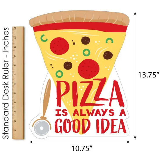 Big Dot of Happiness Pizza Party Time - Outdoor Lawn Sign - Baby Shower or Birthday Party Yard Sign - 1 Piece {6}