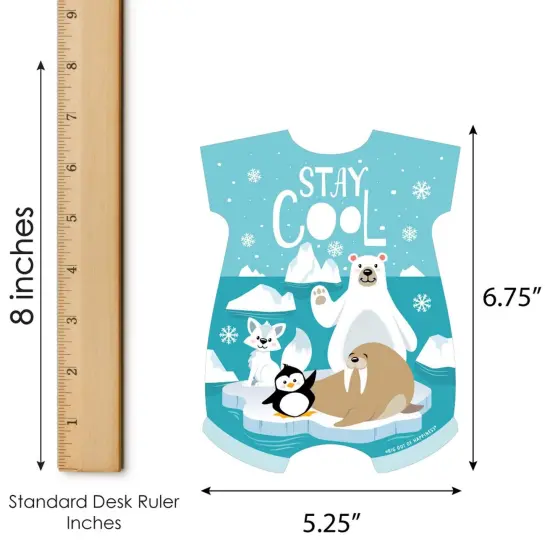 Big Dot of Happiness Arctic Polar Animals - Picture Bingo Cards and Markers - Winter Baby Shower Shaped Bingo Game - Set of 18 {6}