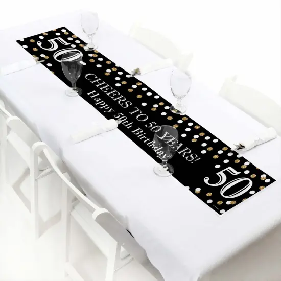 Big Dot of Happiness Adult 50th Birthday - Gold - Happy Birthday Decorations Party Banner {7}