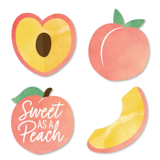 Big Dot of Happiness Sweet as a Peach - DIY Shaped Fruit Themed Baby Shower or Birthday Party Cut-Outs - 24 Count {1}