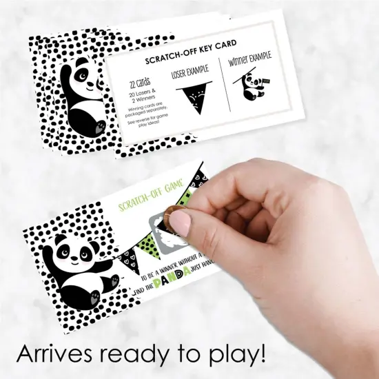 Big Dot of Happiness Party Like a Panda Bear - Baby Shower or Birthday Party Game Scratch Off Cards - 22 Count {3}