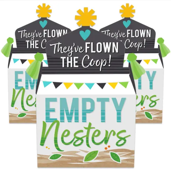 Big Dot of Happiness Empty Nesters - Treat Box Party Favors - Empty Nest Party Goodie Gable Boxes - Set of 12 {3}