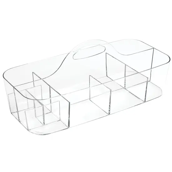mDesign Large Plastic Divided Office Organizer Caddy Tote with Handle {5}