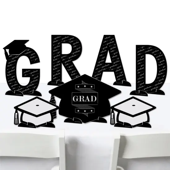 Big Dot of Happiness Graduation Cheers - Graduation Party Centerpiece Table Decorations - Tabletop Standups - 7 Pieces {1}