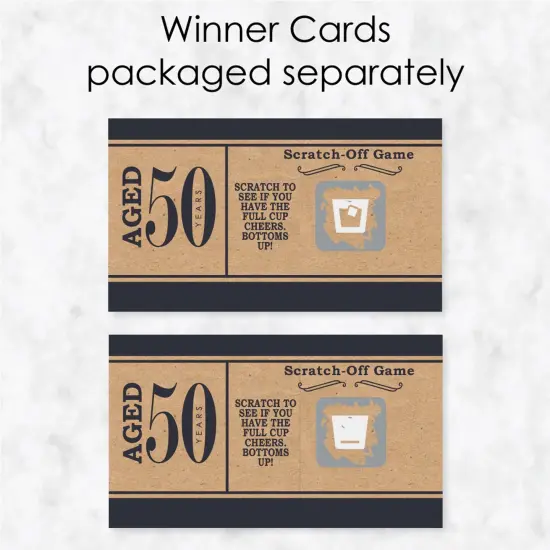 Big Dot of Happiness 50th Milestone Birthday - Birthday Party Game Scratch Off Cards - 22 Count {4}