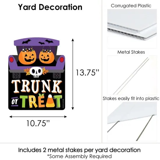 Big Dot of Happiness Trunk or Treat - Outdoor Lawn Sign - Halloween Car Parade Party Yard Sign - 1 Piece {7}