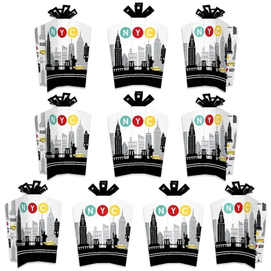 Big Dot of Happiness NYC Cityscape - Table Decorations - New York City Party Fold and Flare Centerpieces - 10 Count {1}