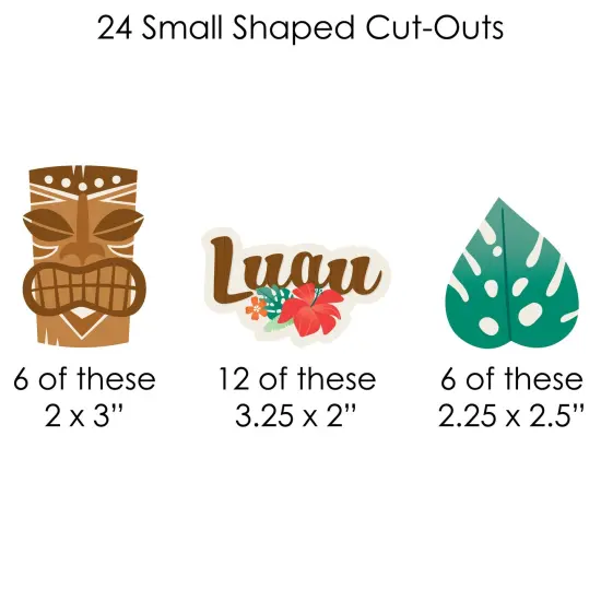 Big Dot of Happiness Tropical Luau - Hawaiian Beach Party DIY Decorations - Clothespin Garland Banner - 44 Pieces {7}