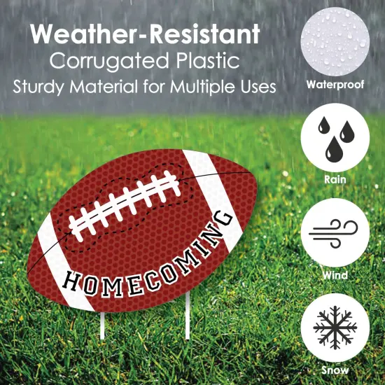 Big Dot of Happiness Homecoming - Helmet and Football Lawn Decorations - Outdoor Football Themed Yard Decorations - 10 Piece {6}