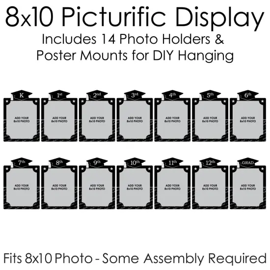 Big Dot of Happiness Graduation Cheers - 8 x 10 inches K-12 School Photo Holder - DIY Graduation Party Decor - Picturific Display {6}