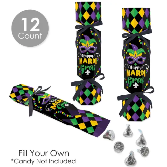 Big Dot of Happiness Colorful Mardi Gras Mask - No Snap Masquerade Party Table Favors - DIY Cracker Boxes - Set of 12 {4}