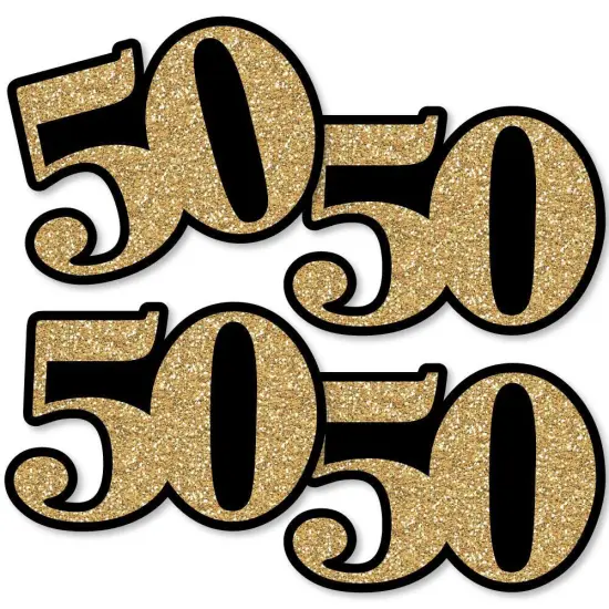 Big Dot of Happiness Adult 50th Birthday - Gold - Decorations DIY Party Essentials - Set of 20 {3}