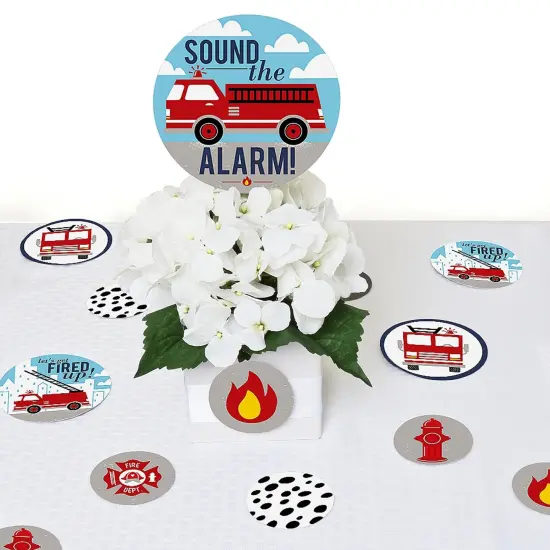 Big Dot of Happiness Fired Up Fire Truck - Firefighter Baby Shower or Birthday Party Giant Circle Confetti - Party D&eacute;cor - Large Confetti 27 Count {7}