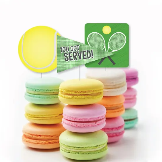 Big Dot of Happiness You Got Served - Tennis - DIY Shaped Baby Shower or Tennis Ball Birthday Party Cut-Outs - 24 Count {4}