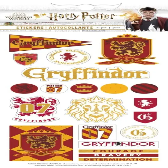 Paper House Harry Potter Foiled Stickers 8"X3"-Gryffindor House Pride {1}