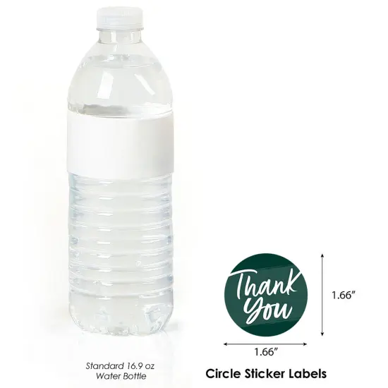 Big Dot of Happiness Emerald Elegantly Simple - Guest Party Favors Circle Sticker Labels - 24 Count {4}