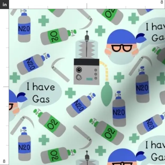 Various Fabrics by the Yard or Fat Quarter Doctor Nurse Tools healthcare funny whimsical Custom Printed Fabric by Spoonflower {4}