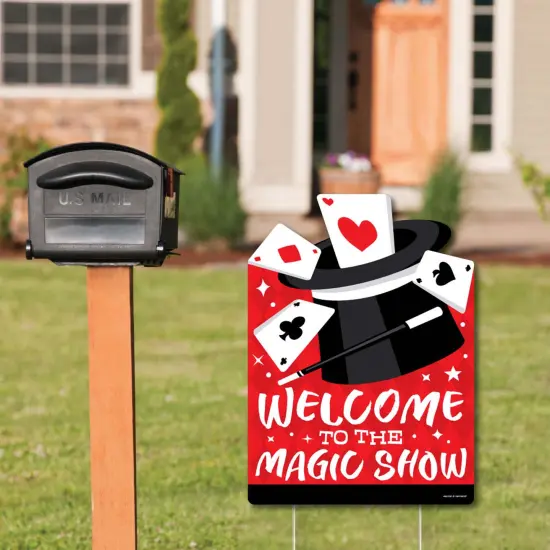 Big Dot of Happiness Ta-Da, Magic Show - Party Decorations - Magical Birthday Party Welcome Yard Sign {3}