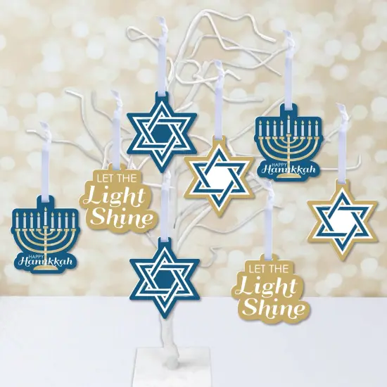 Big Dot of Happiness Happy Hanukkah - Chanukah Holiday Decorations - Tree Ornaments - Set of 12 {3}