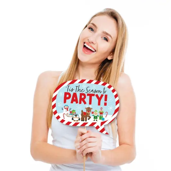Big Dot of Happiness Funny Very Merry Christmas - Holiday Santa Claus Party Photo Booth Props Kit - 10 Piece {3}