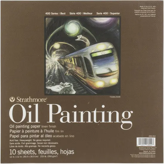 Strathmore 400 Series Oil Painting Pad 12"X12"-10 Sheets {1}