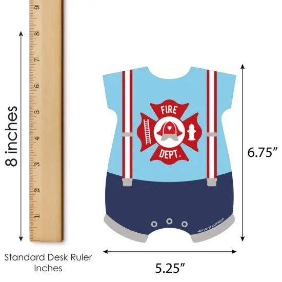 Big Dot of Happiness Fired Up Fire Truck - Picture Bingo Cards and Markers - Firetruck Baby Shower Shaped Bingo Game - Set of 18 {6}