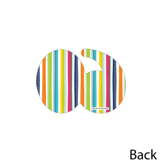 Big Dot of Happiness 60th Birthday - Cheerful Happy Birthday - Sixty Shaped Decorations DIY Colorful Sixtieth Birthday Party Essentials - Set of 20 {4}