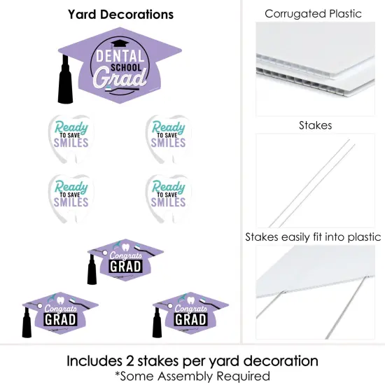Big Dot of Happiness Dental School Dentistry Outdoor Decorations - Graduation Yard Signs - Set of 8 {6}