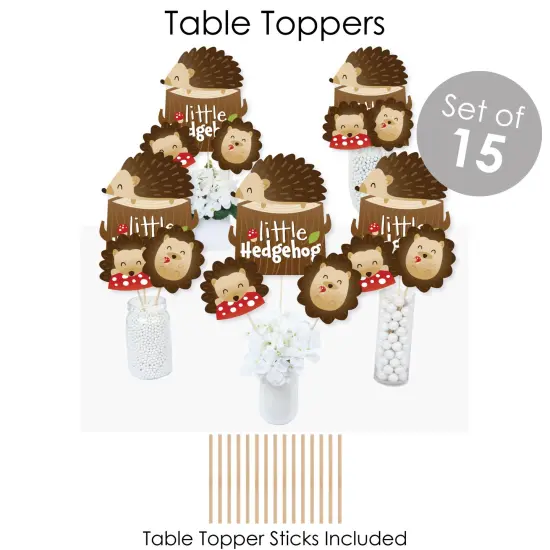 Big Dot of Happiness Forest Hedgehogs - Woodland Birthday Party or Baby Shower Supplies - Banner Decoration Kit - Fundle Bundle {7}