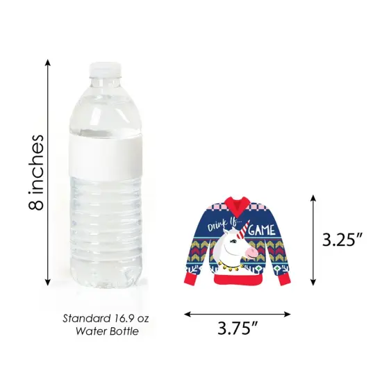 Big Dot of Happiness Drink If Game - Wild and Ugly Sweater Party - Holiday and Christmas Animals Party Game - 24 Count {6}