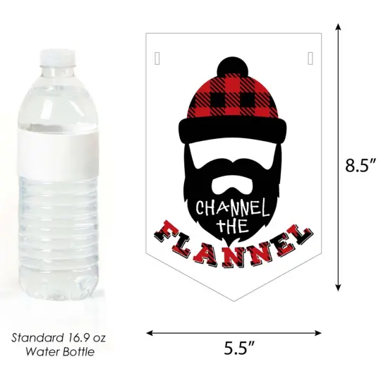 Big Dot of Happiness Lumberjack - Channel the Flannel - Party Bunting Banner - Buffalo Plaid Party Decorations - Channel the Flannel {3}