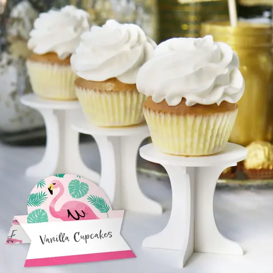 Big Dot of Happiness Pink Flamingo - Party Like a Pineapple - Tropical Summer Party Tent Buffet Card - Table Setting Name Place Cards - Set of 24 {6}