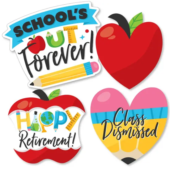 Big Dot of Happiness Teacher Retirement - Pencil Apple Decorations DIY Happy Retirement Party Essentials - Set of 20 {3}
