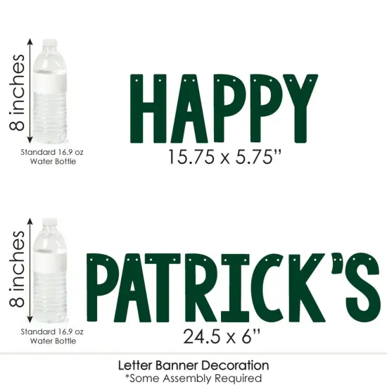 Big Dot of Happiness St. Patrick's Day - Saint Paddy's Day Party Letter Banner Decoration - 36 Banner Cutouts & Happy St. Patrick's Day Banner Letters {7}