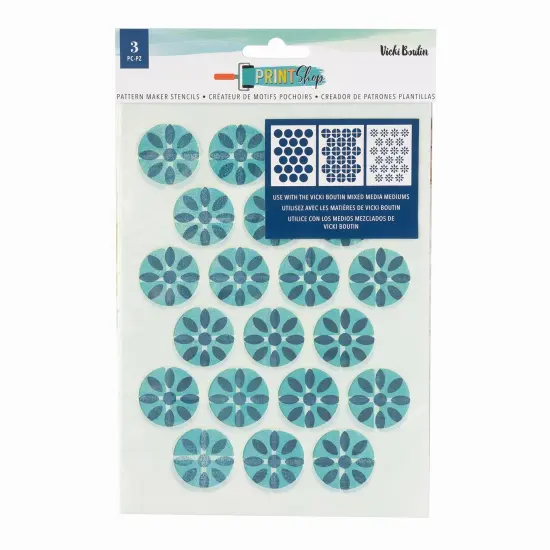 Vicki Boutin Print Shop Stencils 3/Pkg-Pattern Maker {1}