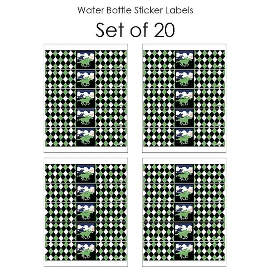 Big Dot of Happiness Kentucky Horse Derby - Horse Race Party Water Bottle Sticker Labels - Set of 20 {4}
