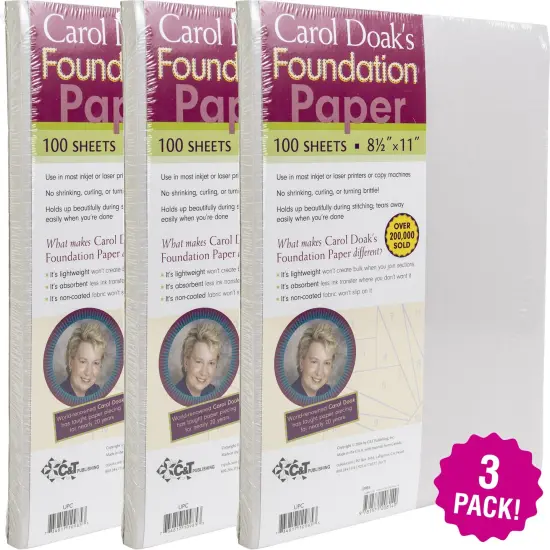 Multipack of 3 - Carol Doak's Foundation Paper 100/Pkg-8.5"X11" {1}
