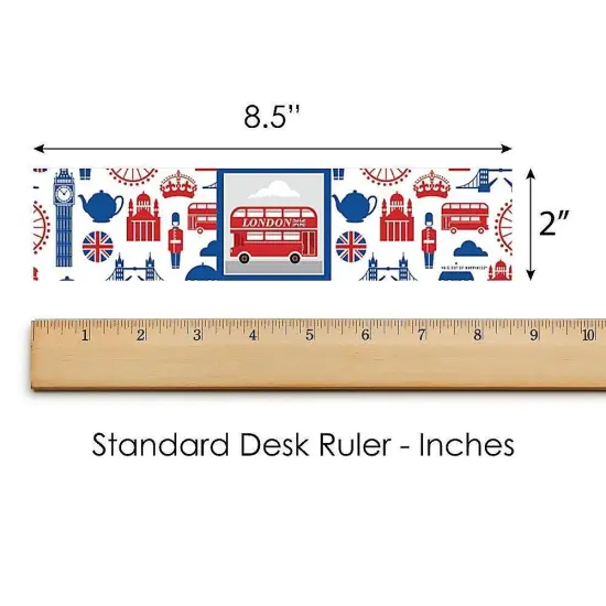 Big Dot of Happiness Cheerio, London - British UK Party Water Bottle Sticker Labels - Set of 20 {6}