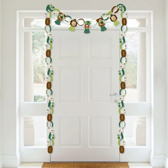 Big Dot of Happiness Forest Hedgehogs - 90Links & 30 Paper Tassels Decoration Kit - Woodland Birthday Party or Baby Shower Paper Chains Garland 21' {4}
