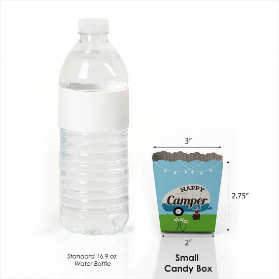 Big Dot of Happiness Happy Camper - Party Mini Favor Boxes - Camping Baby Shower or Birthday Party Treat Candy Boxes - Set of 12 {4}
