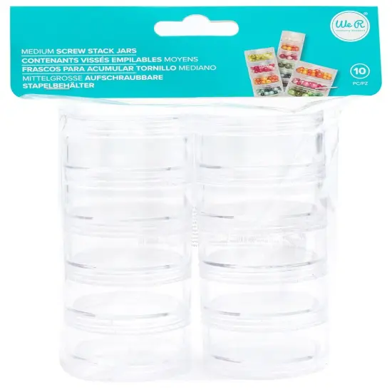 We R Storage Screw Stack Storage Jars 10/Pkg-Medium {1}